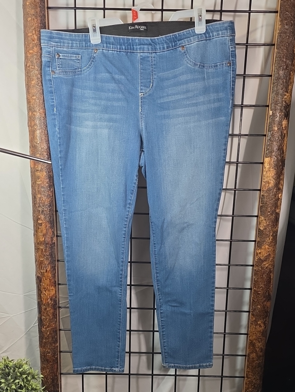 Kim Rogers Medium Blue Stretch Pull-On Jeggings